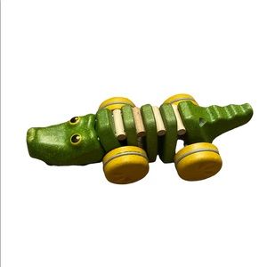 Vintage 🐊 crocodile pull toy with string